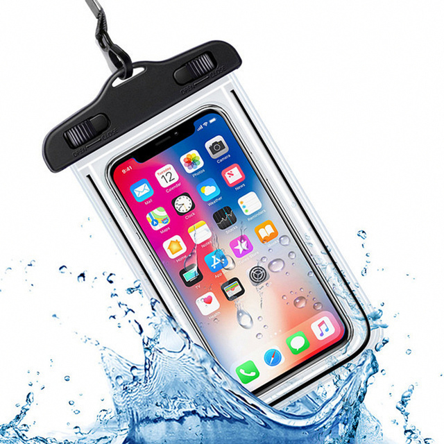 6 Inch PU Waterproof Phone Pouch Beach Swimming-Underwater Dry Bag Case Cover for iPhone Water Sports Mobile Phone Accessory