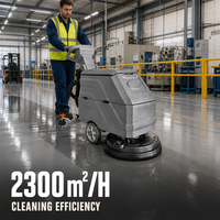 Nettoyeur de sols de garage CleanHorse H20, autoporté, 2300 ㎡ Machine de nettoyage électrique des sols pour parking
