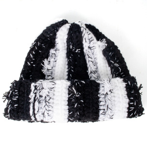 Nuevo Gorro Beanie de Punto Grueso Hecho <span class=keywords><strong>a</strong></span> Mano en <span class=keywords><strong>Crochet</strong></span> con Efecto Desgastado <span class=keywords><strong>para</strong></span> Invierno <span class=keywords><strong>para</strong></span> Mujer y Hombre - Product Image 5