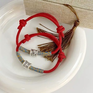 Wealth And Prosperity Fish Pattern <b>Red</b> String <b>Bracelet</b> For Women Pure Silver Lucky Charm Gift Jewelry - Product Image 3