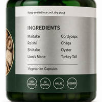 Capsules de Complexe de Champignons Biologiques 8 en 1 Maitake Crinière de Lion Ganoderma Lucidum Sommeil 120 Comprimés Fabricant Marque Blanche