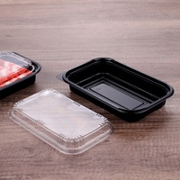 Boîte Bento Rectangulaire Jetable en Plastique PET pour Aliments à Emporter, Qualité Alimentaire, Diverses Tailles, Portable, pour Sushi et Salades