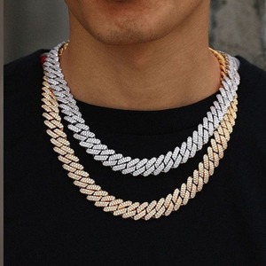 Hip Hop Necklace 10/12/14/16/20mm Moissanite S925 Silver Cuban Chain Trendy Everyday Wear - Product Image 1