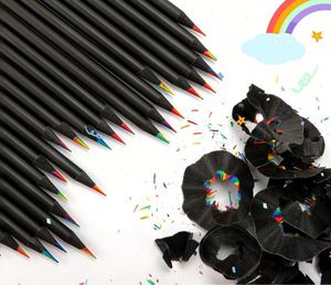 Lápiz Jumbo Redondo Multicolor Negro, 7 Colores en 1, Lápices de Colores Arcoíris - Product Image 2