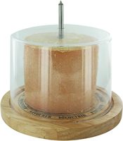 Totally Addict KD3160 Racloir Râpe À Fromage D18.6 X H24.5 Bois Beige Gris Transparent En Acier Inoxydable En Plastique Cloche Fromage Outils