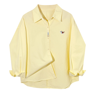 <span class=keywords><strong>Chemise</strong></span> bleue <span class=keywords><strong>de</strong></span> haute qualité pour <span class=keywords><strong>femme</strong></span>, fabriquée en usine, nouvelle collection 2026, élégante, avec <span class=keywords><strong>petite</strong></span> broderie, décontractée, en pur coton - Product Image 6