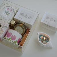 Cadeaux décoratifs pour la maison Bougie aromatique de conque sans fumée faite à la main Bougies parfumées en cire de gelée de coquillage créatif