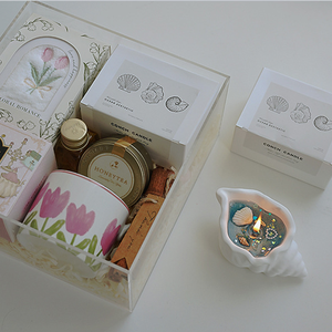 Cadeaux décoratifs pour la maison <span class=keywords><strong>Bougie</strong></span> aromatique de conque sans fumée faite à la main Bougies parfumées en cire de gelée de coquillage créatif - Product Image 3