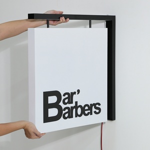 Storefront Outdoor Wall Mount Blade Signage <b>Led</b> Luminous Lightbox Acrylic Advertising <b>Light</b> <b>Box</b> Sign for Shop - Product Image 2