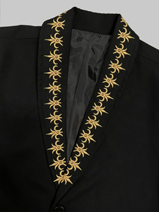 <span class=keywords><strong>Costume</strong></span> de smoking classique noir vintage brodé pour enfants, idéal pour les événements de piano, anniversaires, garçons d'honneur et remises de diplômes - Product Image 5