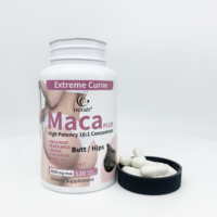 Suplemen Herbal OEM 120 Kapsul Pil Akar Maca Hitam Peningkat Stamina Pria & Pembesar Pinggul & Bokong Wanita untuk Dewasa