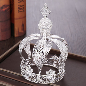 <span class=keywords><strong>Couronne</strong></span> de banquet diamant reine de mariée personnalisée <span class=keywords><strong>couronne</strong></span> de strass perle de cristal de perles couronnes de reconstitution historique et diadèmes - Product Image 5