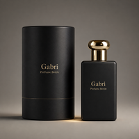Flacon de parfum et boîte personnalisés OEM, vaporisateur fin, luxe, vide, 30ml, 50ml, 100ml, flacon carré noir translucide