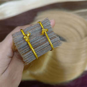 Extensions de cheveux brésiliens Remy double épaisseur, cheveux humains de qualité supérieure, doux et soyeux, longue durée, texture naturelle, qualité salon, à bandes adhésives - Product Image 6