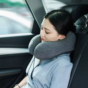 Oreiller <span class=keywords><strong>de</strong></span> voyage ergonomique en mousse à mémoire <span class=keywords><strong>de</strong></span> forme pour voiture et avion, avec housse amovible, pour le repos <span class=keywords><strong>de</strong></span> la tête en vol - Product Image 2