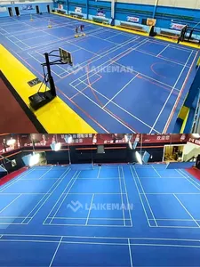 4.5mm PVC Indoor Flooring Sport Court Gym Basketball Table Tennis Floor Badminton Pickleball Court Floormat In Laikeman