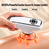 Appareil de massage intelligent Gua Sha avec ventouses à vide, micro-courant EMS, fonction de chaleur, outil de soin corporel portable et rechargeable