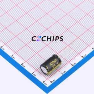 CD26G1EM471F120T Through-Hole <b>Aluminum</b> <b>Electrolytic</b> <b>Capacitor</b> Through hole,D8xL12mm 470uF 20% 25V 950mA-100kHz - Product Image 1