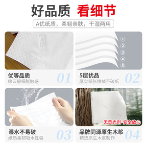 Yuemeijie Wet Water Paper Towels 1960 Sheets Hanging Type Alcohol Free For Home And Hotel Use - Product Image 5