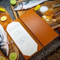 Porte-menu en cuir haut de gamme pour restaurant, hôtel, bloc de commandes, fabriqué en Chine