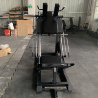 Presse à jambes compacte Hack Squat Combo 2 In1 Machine pour levées de mollet, poussées vers l'avant et entraînement à une jambe