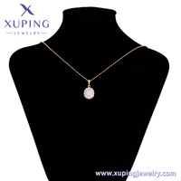 Xuping – pendentifs quantique en pierre claire de style mexicain, classique, rond, multi-gemmes, design minimaliste, couleur or 18K, S00152452