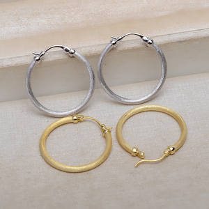 Boucles d'oreilles en argent S925 Wenchi, grandes carrées, accessoires DIY, boucle à porter directement, modèle tendance 16008 Chine - Product Image 1