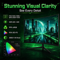 Fábrica mayorista 27" monitor LCD 240Hz 1ms respuesta HDR IPS pantalla 4K curvado gaming