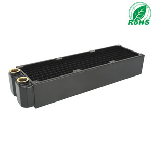 Radiateur refroidi à l'eau, ailettes en cuivre de 45 mm, double couche, ventilateur 80 CRD24-45R pour châssis - Product Image 1