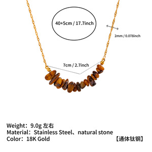 Collana con Perline in Pietra Naturale in Acciaio Inossidabile 316 Personalizzata, Produzione Rapida con Basso MOQ per Negozi al Dettaglio - Product Image 6
