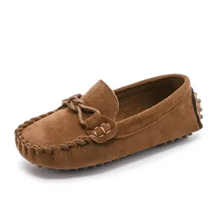 Мокасины для мальчиков и девочек, мягкие повседневные туфли-лоферы, Горох, обувь на весну