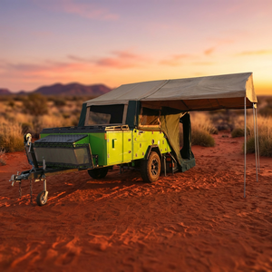 Remorque de camping tout-terrain robuste 4x4 avec tente latérale pliable et cuisine coulissante pour le camping - Product Image 3