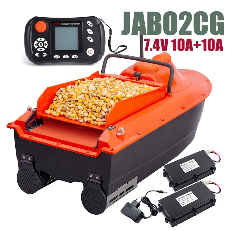 Европейская, немецкая, оранжевая Рыболовная Снасть JABO 2CG 7,4 В с двумя аккумуляторами, производитель аксессуаров, GPS-эхолот, лодка для поиска рыбы