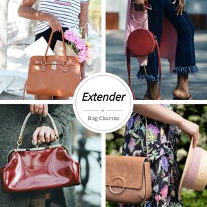 Anbys Silver Bag <b>Chain</b> Purse <b>Extender</b> <b>Chain</b> Purse Strap <b>Extender</b> Bag Charms Black Heart Bow - Product Image 6