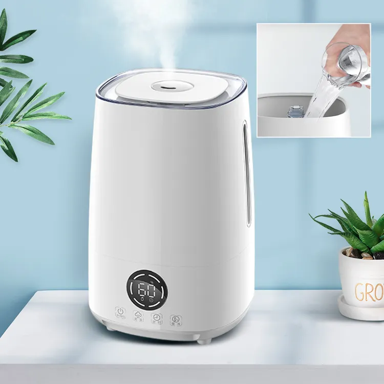 RUNAL Smart 4L Kc White Room Baby Desktop Fragrance Portable Top Filling Cool Mist Ultrasonic Air New Humidifier With UV