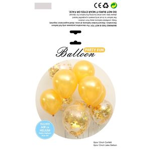 Set di palloncini di coriandoli in oro da 12 pollici 10 pezzi per feste di compleanno e Baby Show e decorazioni per la cabina fotografica - Product Image 1