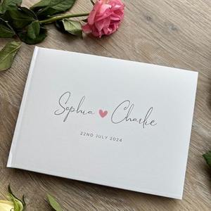 Libro de memoria personalizable con tapa de papel para cumpleaños, graduación, boda, funeral, cuaderno de invitados y libro de registro de bebé - Product Image 3