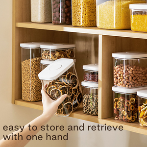 Anya tủ lạnh trong suốt nhựa tổ chức kín Stackable lưu trữ hộp Thùng Jar đặt nhựa không khí chặt chẽ thực phẩm lưu trữ <span class=keywords><strong>container</strong></span> - Product Image 3