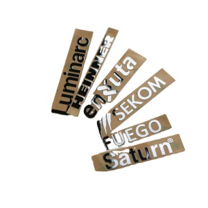 Custom Free Design Electroform Metal LOGO Nickel Sticker for Laptop Notebook Display Mobile Telephone Fridge TV Car Guitar