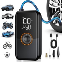 Portable 11.1V Car Tire Inflator 19-Cylinder 35L/min Cordless Air Compressor 4500mAh Smart Auto Pump with Type-C Cable & Bag