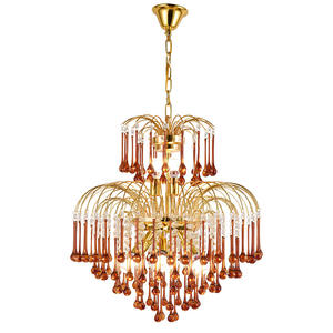 Lustre Français Contemporain Design Vintage Salon Vill Moderne Plafonnier Verre Led Cristal Suspension Restaurants - Product Image 6