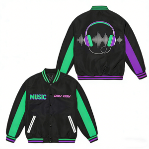 Куртка-бомбер в стиле винтаж: модная, стильная, молодежная, кожаная, в стиле хип-хоп, с вышивкой, в американском стиле - Product Image 3