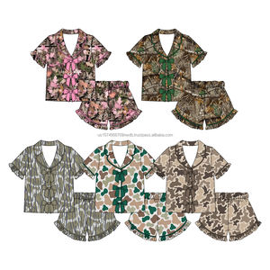 Précommande MOQ 5 – Nouveaux ensembles pyjamas d'été imprimés pour petites filles, en coton biologique doux, prix d'usine, vente en gros - Product Image 6