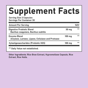 Cápsulas de Probióticos y Enzimas Digestivas OEM para la Salud Intestinal, Regularidad e Inmunidad, 60 Cápsulas Veganas - Product Image 6