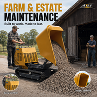 Mini-dumper sur chenilles 1200 kg, très demandé, certifié CE/EPA, pour jardin, ferme et industries de la construction