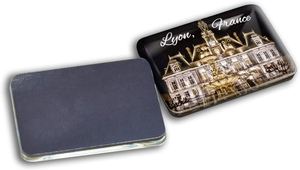 Nam châm tủ lạnh tùy chỉnh thiết kế hình chữ nhật Tinh thể thủy tinh quốc gia thành phố khu vực tên vuông tủ lạnh magne - Product Image 2