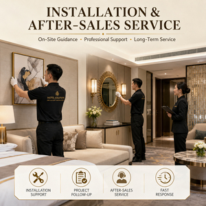 Hotel Interior Decoration Soft Furnishing Package Custom <strong>Wall</strong> Art Oil Painting <strong>Mirror</strong> Lighting Decor <strong>Set</strong> for Lobby Room Corridor - Product Image 3
