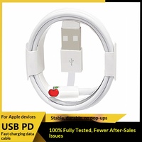 Câble USB-A pour iPhone pour charge rapide PD 20W/12W/18W et transfert de données, matériau TPE, conducteur à 4 cœurs