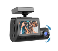 Caméra de voiture à triple objectif 1080P caméra de tableau de bord de voiture 2.0 pouces écran IPS caméra de tableau de bord 2MP enregistreur de conduite