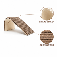 Grattoir pour chat 3D classique et écologique en liège naturel, antidérapant, durable, biodégradable, réduction du bruit, en carton